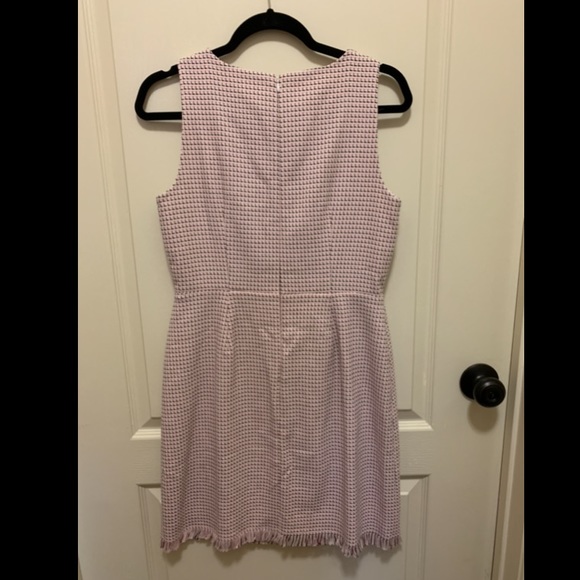 NWOT Loft Pink Tweed Dress with Fraying - Picture 2 of 4